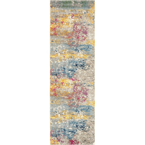 Monet Modern Abstract Area Rug 2ft 6in X 6ft